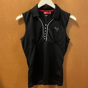 Puma Sleeveless Golf / Tennis Top Sz M Black